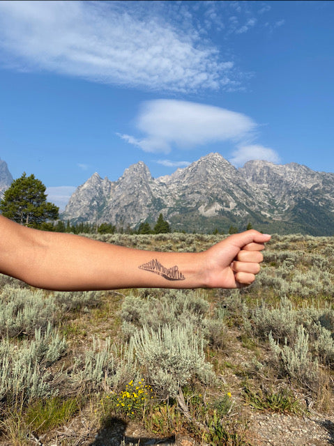 mountains, temporary tattoo, scripture tattoo, self-discipline, sound mind, 2 timothy 1:7, dwell, dwell differently, bible verse memory